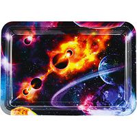Novelty Inc. Metal Tobacco Rolling Tray, Roll-Your-Own Cigarettes - Galaxy