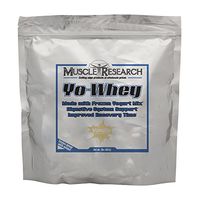 Yo-Whey Vanilla 2lb. - Delicious Whey Protein made with Frozen Yogurt Mix for Digestive Support by Muscle Research