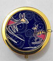 BlackKey Kangaroo 3-Compartment Decorative Pocket Gift Box Case Organizer for Pill, Color 2 -2035