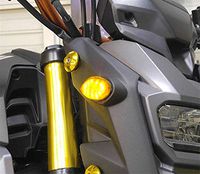 VOFONO 2013-2019 Honda Grom Front Amber Flush 12 LED Turn Signals Blinkers Pack of 2