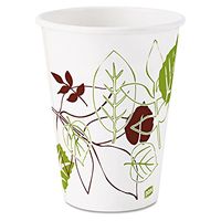 Dixie 2342WSPK Hot Cups, Poly Lined, 12oz, 25/PK, Pathways/White