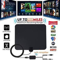 HDTV Antenna, 80-120 Miles Indoor HDTV Antena Digital TV Antenna + Signal Amplifier Booster VHF UHF Cable TV Surf Fox Antenas TV Radius Antennas DVB-T/T2 - Updated 2018 Version