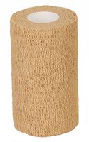 Medline Caring Self-Adherent Cohesive Wrap Bandage, Non-Sterile, Latex-Free, 4" x 5 yd, Tan (Case of 18)