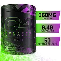 C4 Dynasty MMXX Pre Workout Powder Violet Crown, Sugar Free Preworkout Energy Supplement for Men & Women, 350mg Caffeine + 6.4g Beta Alanine, 20 Servings