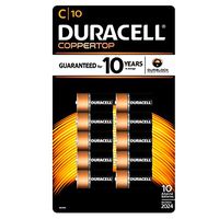 Duracell Coppertop Alkaline Batteries C - 10 pk