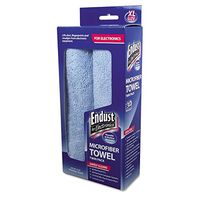 Endust 11421 Large-Sized Microfiber Towels Two-Pack 15 x 15 Unscented Blue 2/Pack