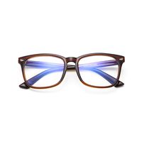 BOURYO Computer Blue Light Blocking Glasses for Women Classic Square Frame Anti Blue Ray Computer Game Eyewear(Brown)