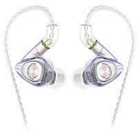 SIMGOT EM2 Hi-Res in-Ear Monitor Headphones, IEM Earphones with Detachable Cable, Hybrid Balanced Armature Dynamic Driver, Noise-Isolating Musician's Headset for Smartphones and Audio Players (Purple)
