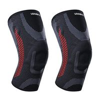 Udoarts Sports Knee Compression Sleeve Support(1 Pair) (Red, XXL)