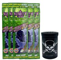 Herb Airtight Container Fresh Kettle with Juicy Jay's Grapes Gone Wild Hemp Wraps 5 Count DC Crafts Nation- Jolly Roger