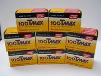 Kodak T-Max 100 TMX 36 Exp Black & White Negative Film Tmax 100 135-36 (Pack of 8)