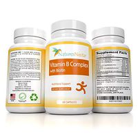 Vitamin B Complex Capsules - This Organic Bcomplex Vitamin Contains a Full Range of B Vitamins to Help Reduce Stress Plus Provide Raw Energy Throughout The Day B-Complex is a Great Basic Supplement