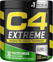 C4 Extreme Pre Workout Powder Twisted Limeade | Sugar Free Preworkout Energy Supplement for Men & Women | 200mg Caffeine + Beta Alanine + Creatine | 30 Servings