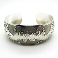 Hot New Tibetan Tibet Silver Chinese Phoenix Totem Bangle Cuff Bracelet Yd Cute Stylish Trendy Bracelets Fashion Accessory