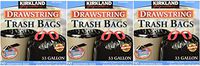Kirkland Signature Drawstring Trash Bags - 33 Gallon - Xl Size - 4 Pack (90 count)