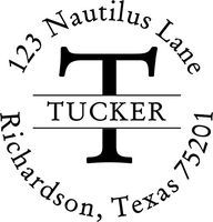 Custom Address Stamp, Self-Inking Monogram Address Stamp, Personalized Address Stamp