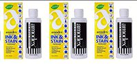 Amodex Ink and Stain Remover – Cleans Marker, Ink, Crayon, Pen, Makeup from Furniture, Skin, Clothing, Fabric, Leather - Liquid Solution - 4 fl oz Bottle - (Pack of 3)
