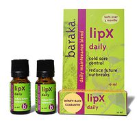 Baraka LipX Survival - Fast Acting Organic All Natural Cold Sore Remedy and Fever Blister Relief for Daily Use with Essential Oils - Two Pack