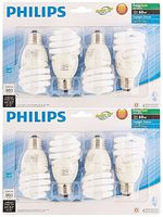Philips 823031 CFL Light Bulb 13W T2 Twister Daylight 6500K, 60 Watt Equivalent; 8-Pack