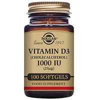 Solgar Vitamin D3 Cholecalciferol 1000 IU Softgels, 100 Count