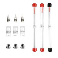 HUBEST 0.2mm, 0.3mm, 0.5mm Airbrush Nozzle Airbrush Needle Nozzle Cap Replacement Parts for Airbrush Spray Gun Sprayer Accessories.