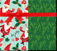 Green and Red Joyful Angels Holiday/Christmas Gift Wrap Wrapping Paper