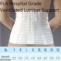 Florida Orthopedics 10" Ventilated Lumbar Sacral Support, Latex Free, White - X-Large 41-44"