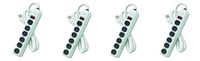 FellowesFellowes 6-Outlet Heavy Duty Metal Power Strip, 6 Foot Cord (99027) (Pack of 4)