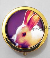 BlackKey Animal Rabbit 3-Compartment Decorative Pocket Gift Box Case Organizer for Pill, Color 2 -1822