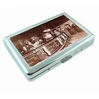 Perfection In Style Metal Silver Cigarette Case Vintage Saloon Design 008