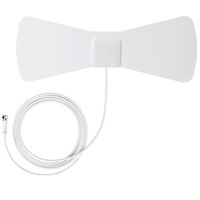 Antop 30 Miles Digital TV Antenna Indoor Directional UHF VHF Reception and 10 Feet High Performance Coax Cable