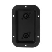 Tebatu Jack Plate Socket Junction Box Clip Guitar Dual Large for SpeakOn PA Speaker Cabinets