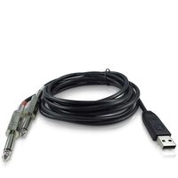 BEHRINGER 2 Stereo 1/4" Line In to USB Interface Cable Black, (LINE2USB)