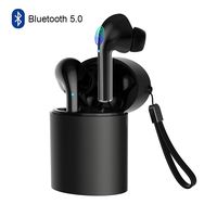 True Wireless Earbuds, Smart Touch Control Wireless Bluetooth 5.0 Headphones TWS in-Ear Headsets Built-in Microphone Noise Cancelling for iPhone Android with Charging Case Black