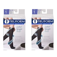 Truform Women's Compression 20-30 mmHg Knee High Open Toe Stockings Beige, Large, 2 Count