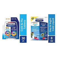 Mucinex Fast-Max Day Time Cold & Flu/Night Time Cold & Flu Caplets with Children's Multi-Symptom Day/Night Liquid
