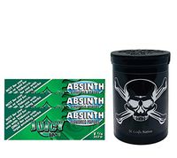 Herb Airtight Container Fresh Kettle with Juicy Jay's Absinth 1.25 Flavored Hemp Rolling Papers 3 Count DC Crafts Nation- Jolly Roger