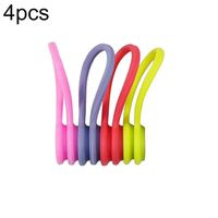 4/8Pcs Silicone Magnet Earphone Cord Bobbin Cable Winder Holder Wire Organizer - 4pcs