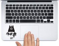 Darth Vader Detailed Upper Body Star Wars Printed Trackpad Clear Vinyl Decal Sticker Compatible with Apple MacBook Pro Air 11" 12" 13" 15" All Years Laptop Keyboard (11 " MacBook Air)