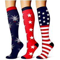 Compression Socks,(3 Pairs) Compression Sock for Women & Men - Best for Running, Athletic Sports, Crossfit, Flight Travel(Multti-colors7-S/M)