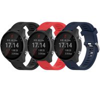 QGHXO Band for Garmin Forerunner 245, Soft Silicone Replacement Band for Garmin Forerunner 245 / Forerunner 645 (No Tracker, Replacement Bands Only)