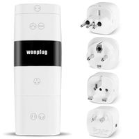 European Travel Plug Adapter, Tinams International Universal Travel Adapter 4 Kit Power Adapter Type C/A/G/I/J/L/F/E Work for EU Asia Africa UK Germany Italy Switzerland Japan Israel Austria and More