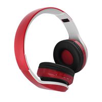 Gacho Foldable, Wireless Headphone, Lightweight Headset with Soft Memory-Protein Earmuffs Built-in Mic for iPhone and Android Devices, The Over-Ear Digital Stereo Headphone Support TF Card-red