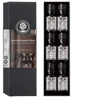 Sophisticated Man Fragrance Oil Set Top 6 Mens 10ml for Cologne, Beard Oil, Diffuser Oils, Making Soap, Candles, Lotion, Home Scents, Linen Spray and Lotion