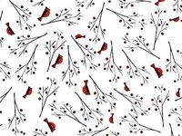 Christmas Print Cello Rolls - 40"x100' Cardinal Cello Roll 1.0 mil (2 Rolls) - WRAPS-CR40CD