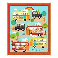 On The Road Panel 35 x 43 - Cotton Fabric Quilting Treasures