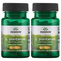 Swanson L. Plantarum Probiotics Bowel Regularity Gas Bloating Immune Support Gastrointestinal Balance 10 Billion CFU Supplement 30 Veggie Capsules (2 Pack)