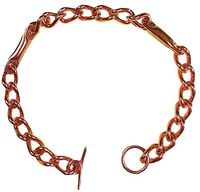 Womens Solid Copper Magnetic Bracelet 7.5 inch Copper Link with Free Gift Box