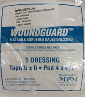 Woundgard Bordered Gauze, 6X6 Overall 4X4.25 Pad Sterile, 30 Units 1 pack