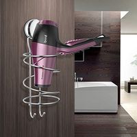 Hair Dryer Holder, Spiral-Shaped Powerful Vacuum Suction Cup Hair Dryer Rack Frame, Mount Hair Dryer Hanging Rack